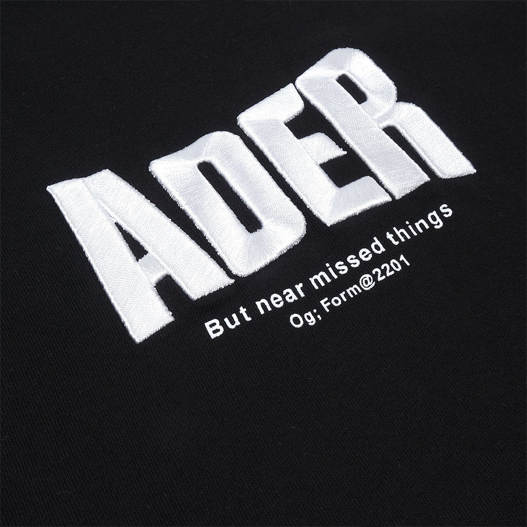 Ader Error Embroidery Logo T-Shirt Black