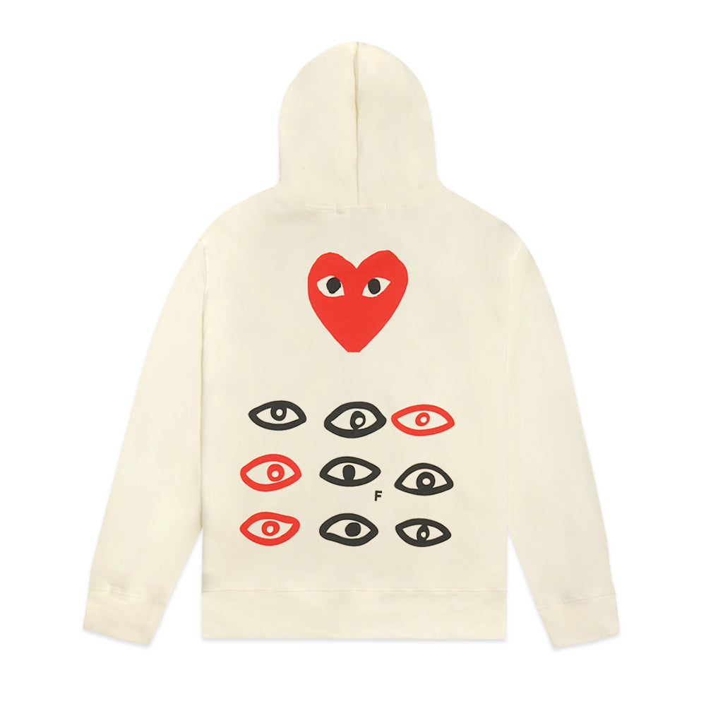 CDG Play Triple Texts Zip-Up Hoodie