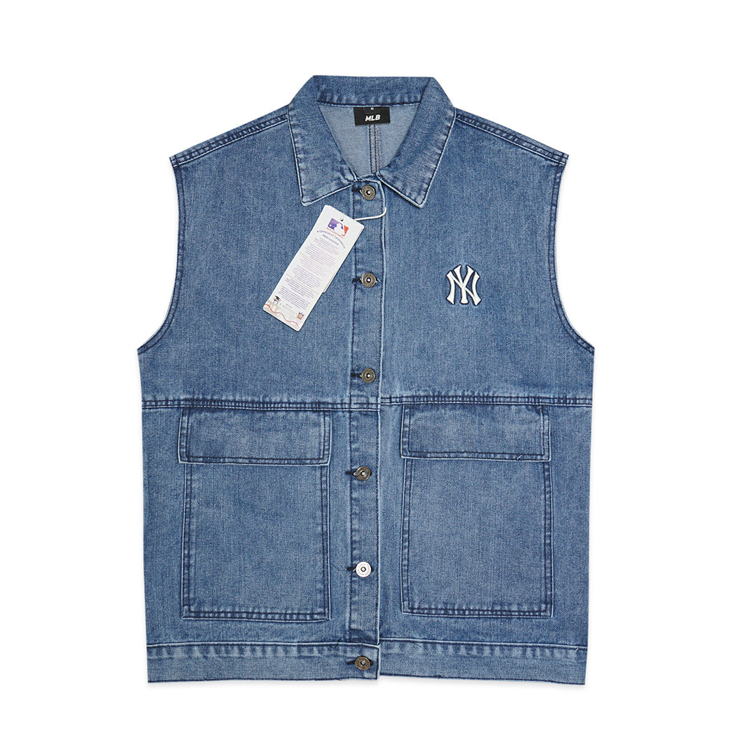 M7B Logo Denim Vest Jacket
