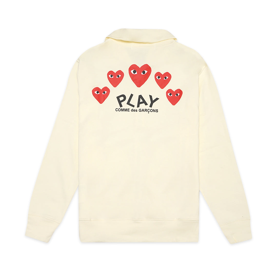 CDG Play Five Hearts Zip-Up Jacket