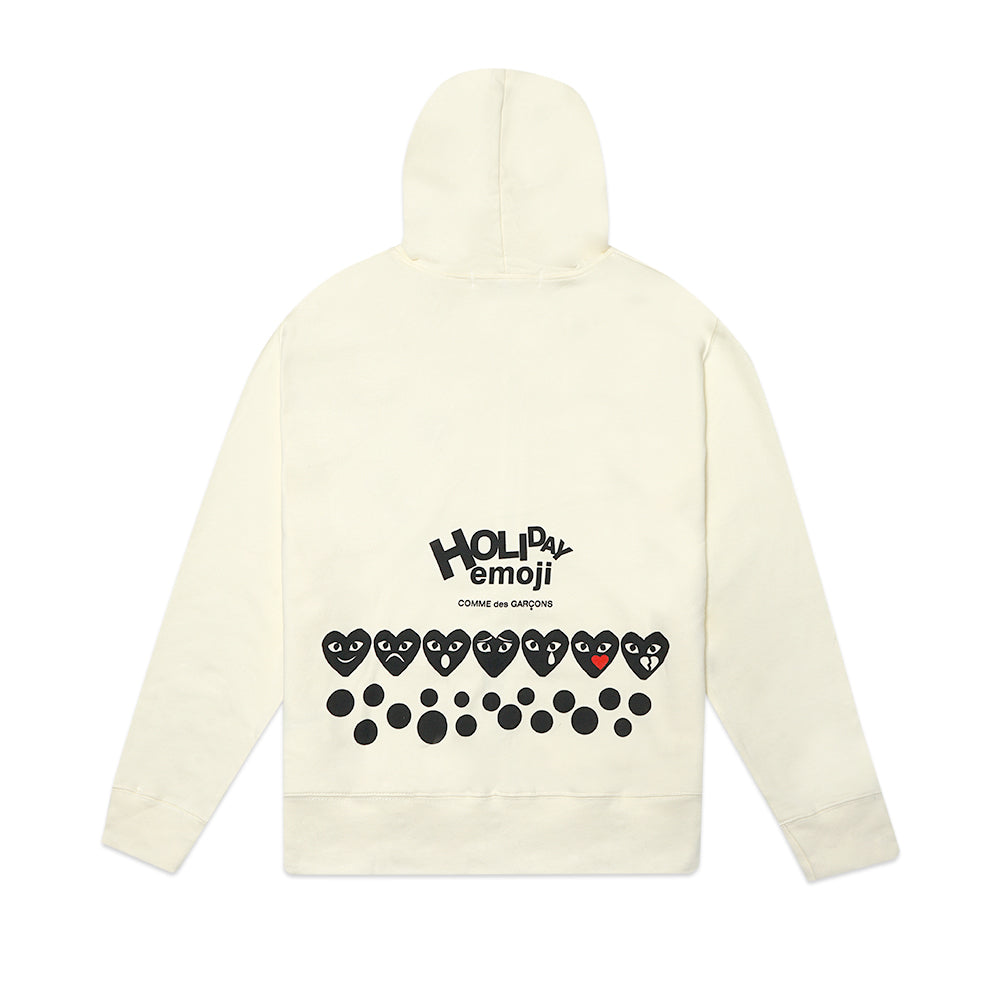 CDG Play Holiday Emoji Zip-Up Hoodie