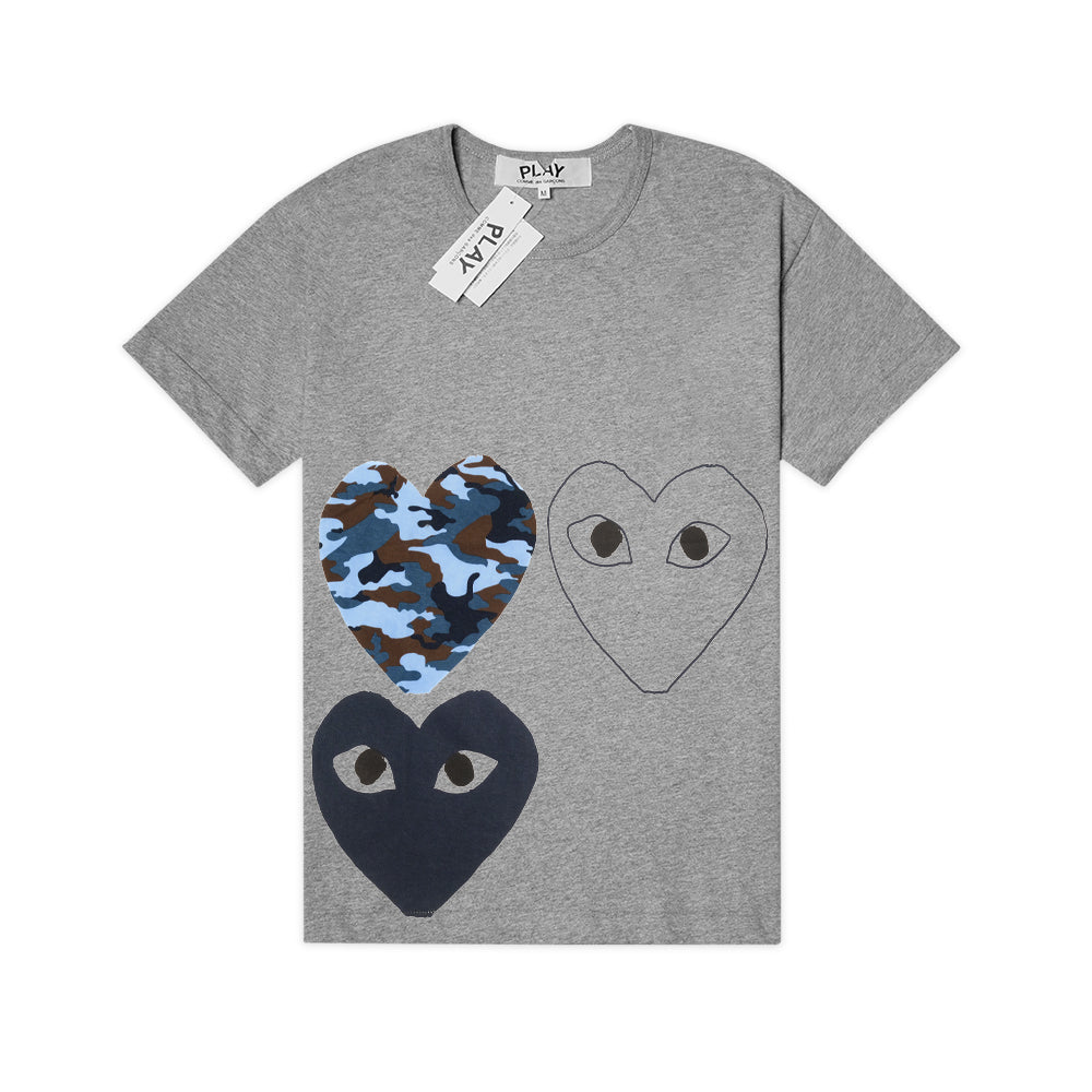 CDG Play Tri Camo Heart T-Shirt