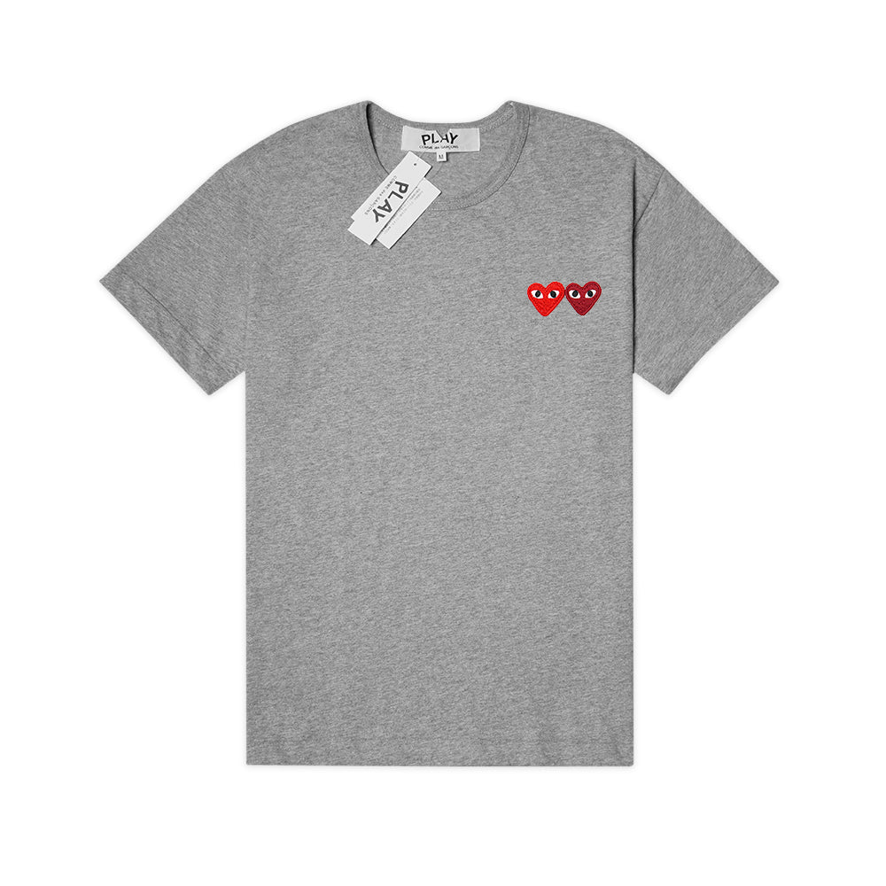 CDG Play Double Hearts Patch T-Shirt