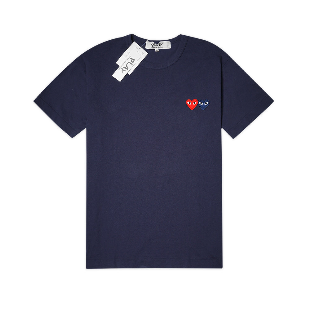 CDG Play Double Hearts Patch T-Shirt