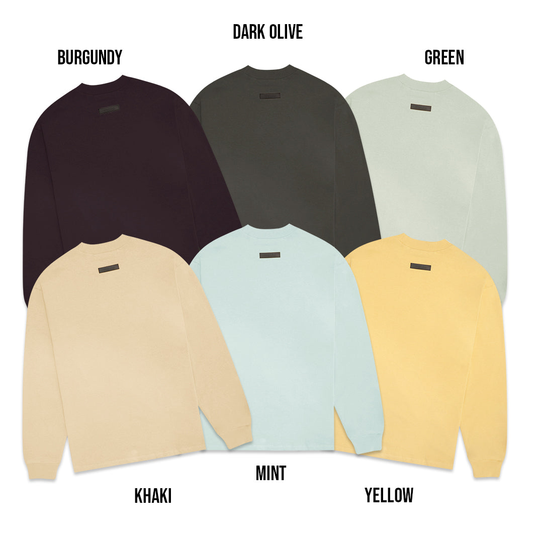 FOG Essentials Chest Solid Rubber Text Long Sleeve T-Shirt