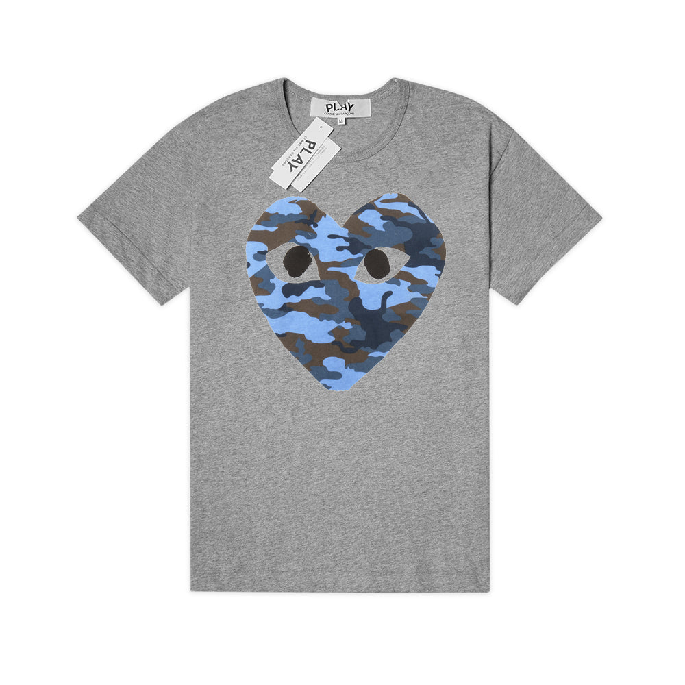 CDG Play Big Camo Heart T-Shirt