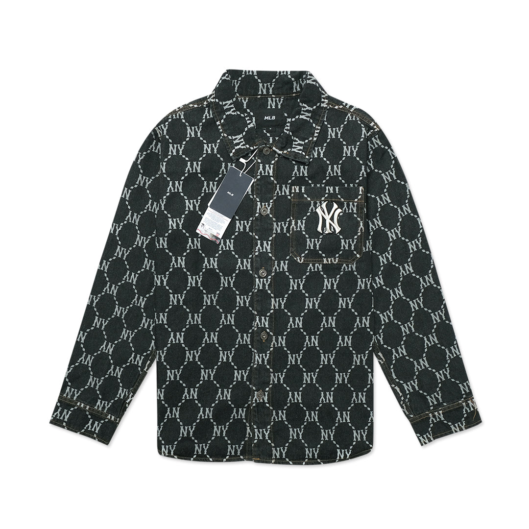 M7B Monogram Denim Long Sleeve Shirt