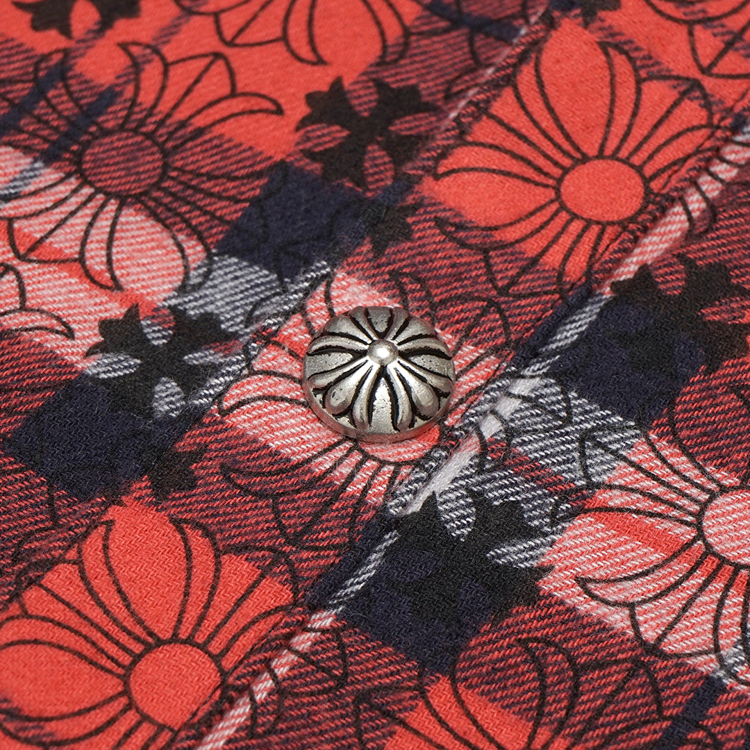 CHR All-Over Cross Flannel Long Sleeve Shirt