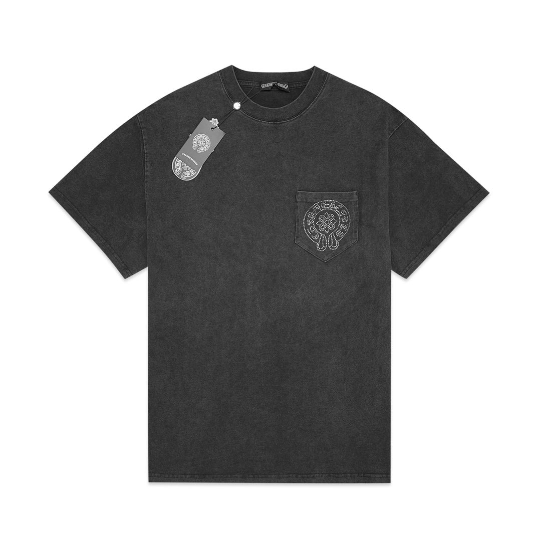Chrome Hearts Silver Horseshoe Beads Washed T-Shirt