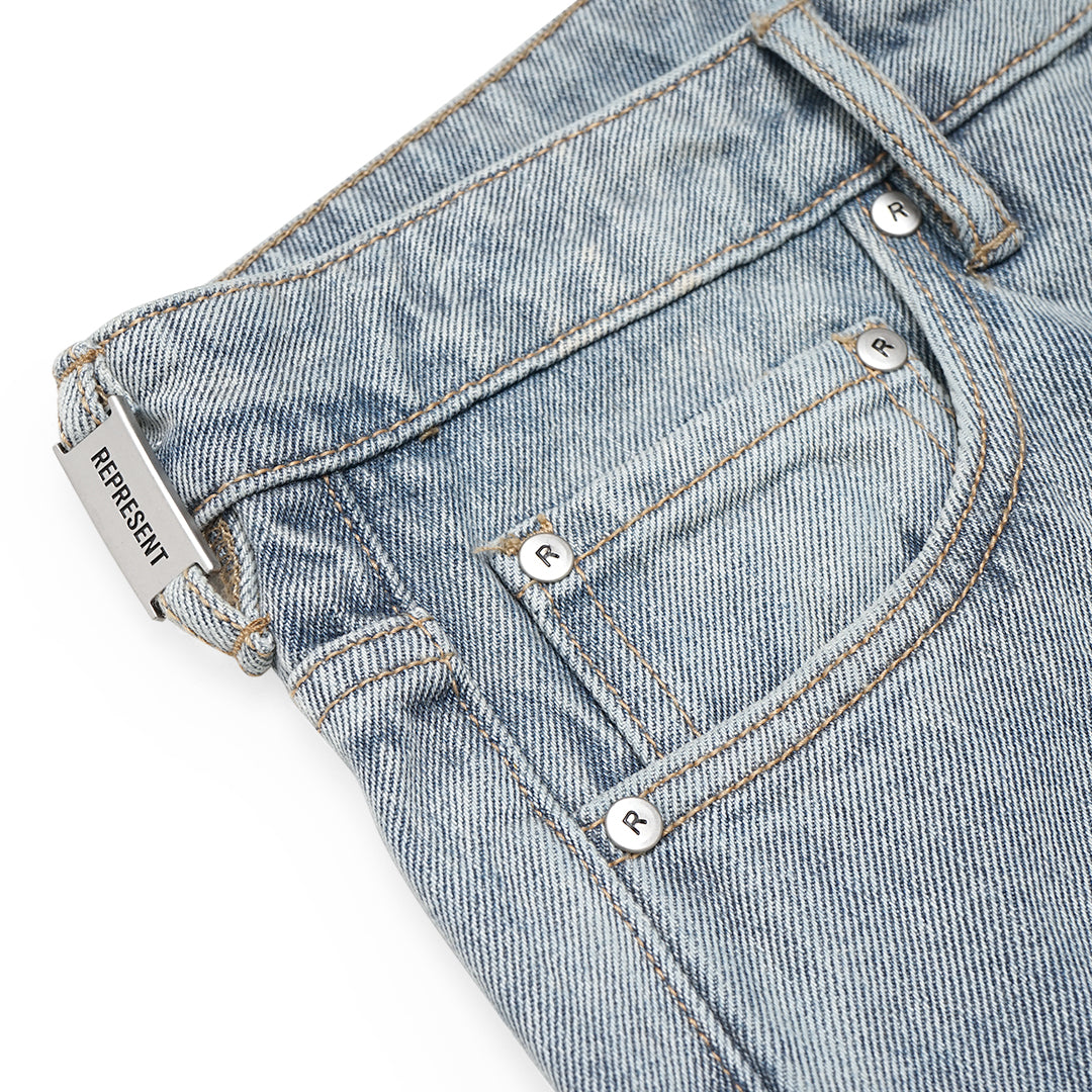 Represent Baggy Front Stitch Denim Jeans