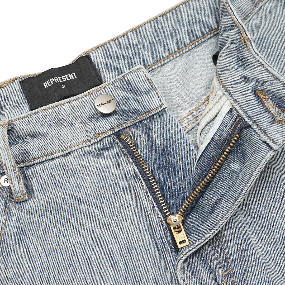 Represent Baggy Front Stitch Denim Jeans