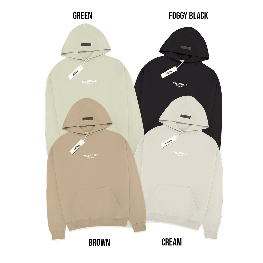 FOG Essentials Center Velvet Text Hoodie