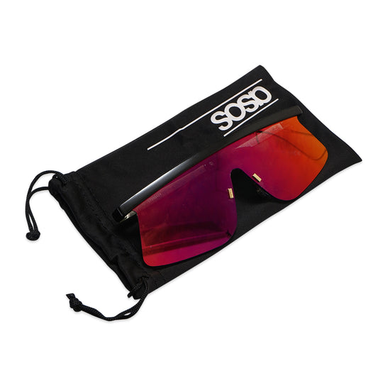 ASOS DESIGN Flared Flat Lens Visor Sunglasses