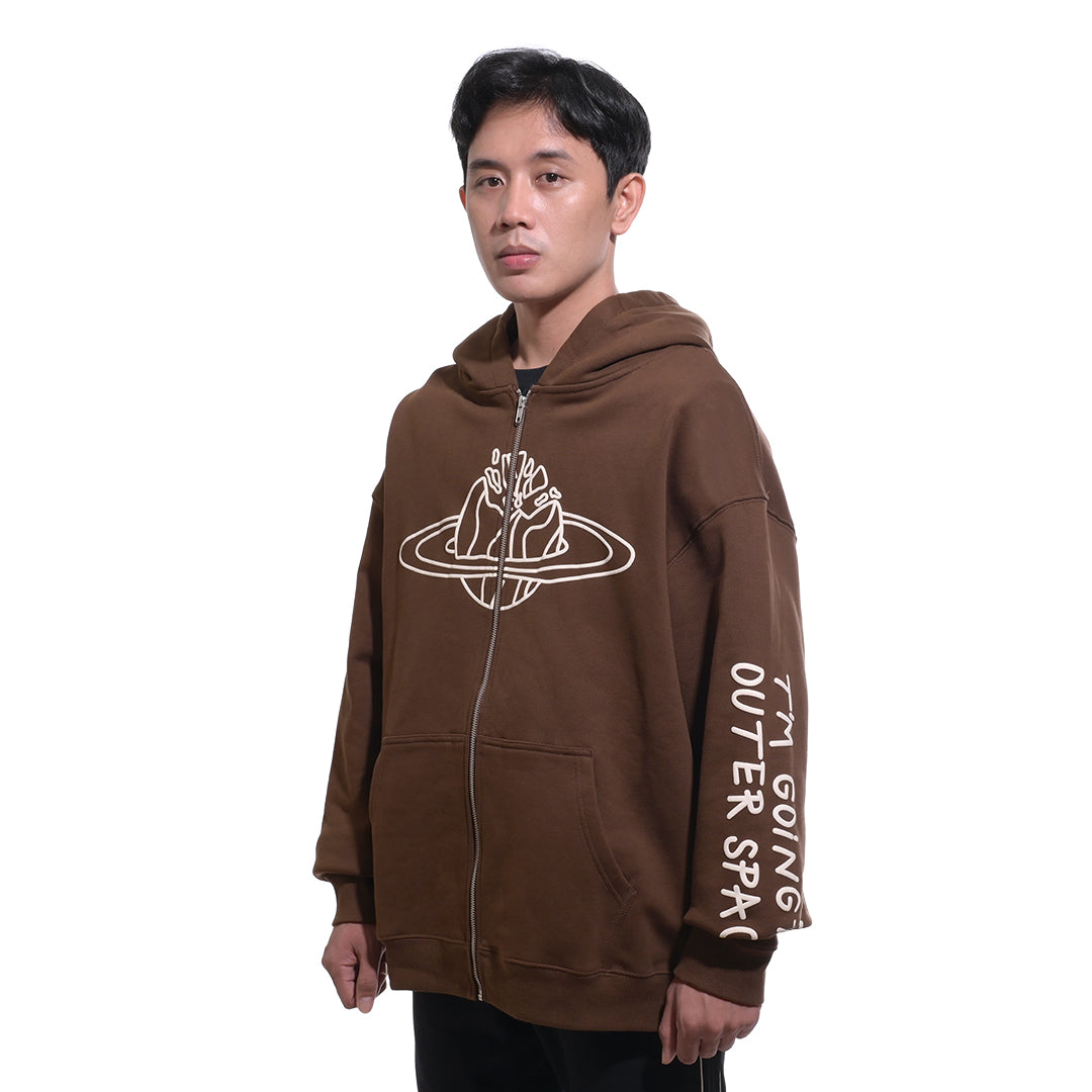 Broken Planet Market Outer Space Zip-Up Hoodie