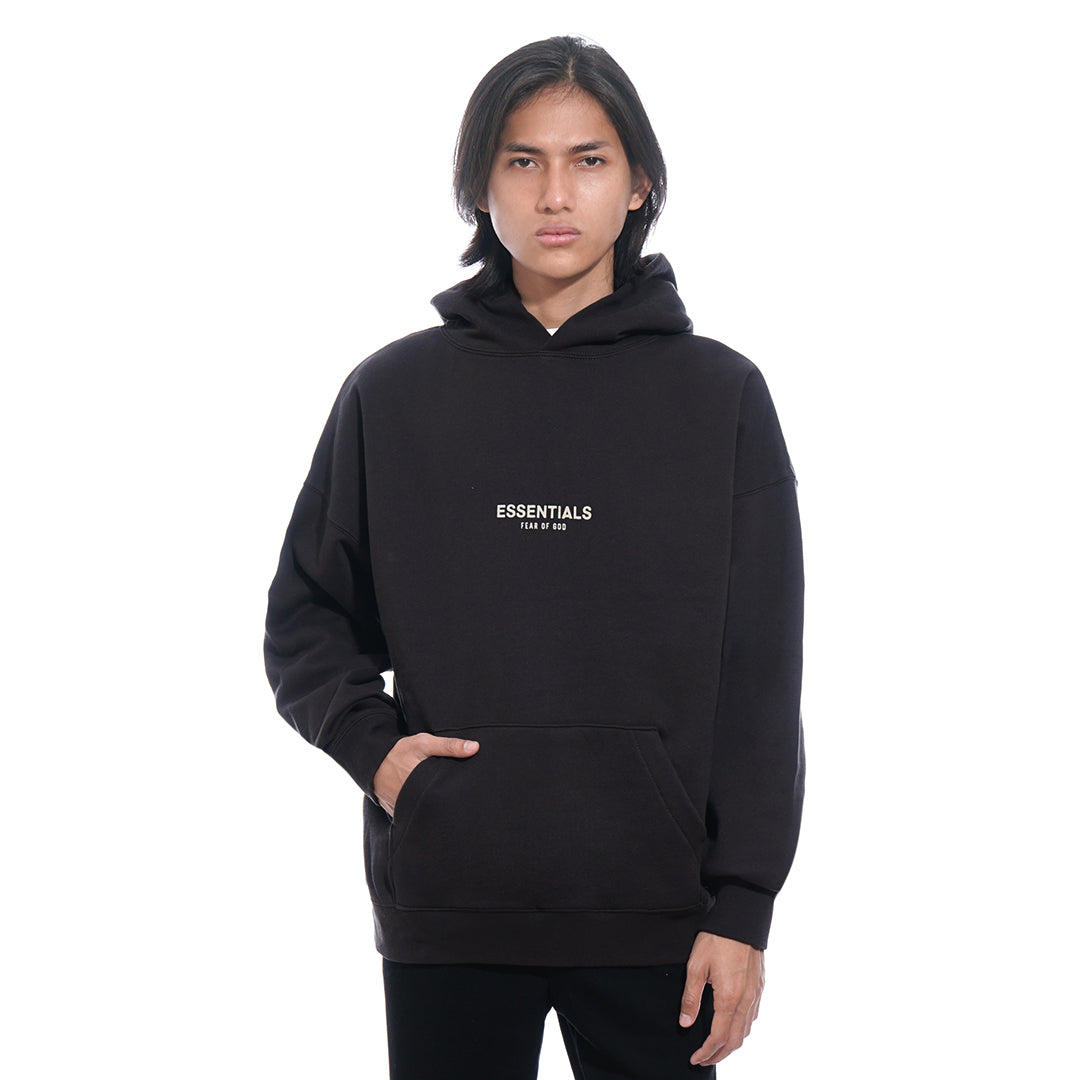 FOG Essentials Center Velvet Text Hoodie