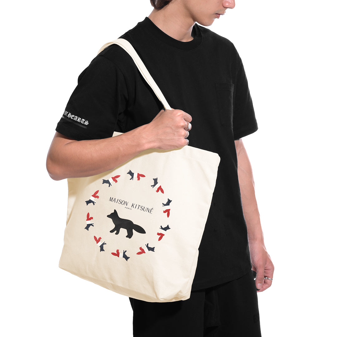 MKS Tricolor Circle Fox Tote Bag