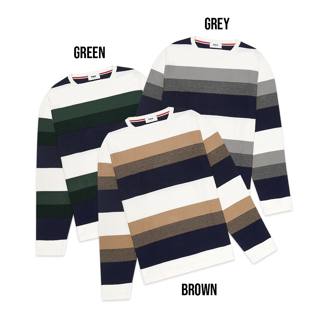 FOLX Striped Terry Long Sleeve T-Shirt