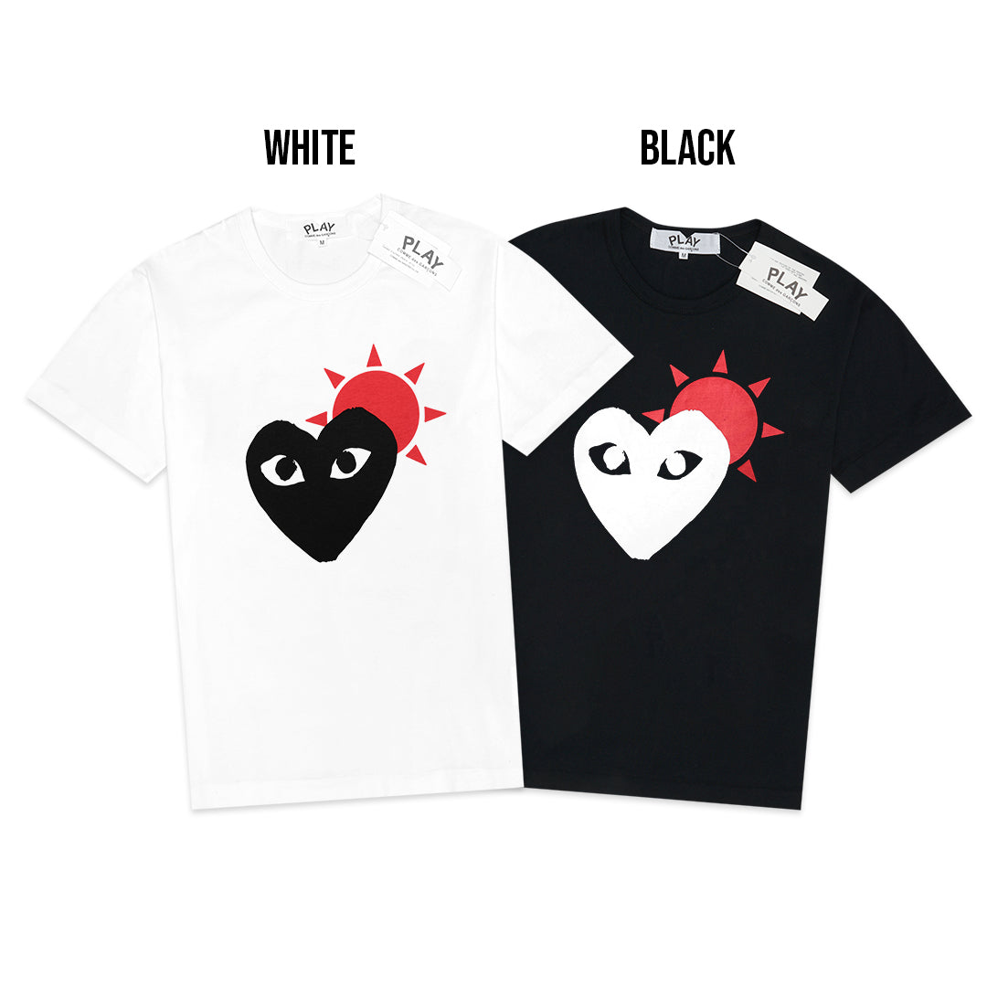 CDG Play Heart and Sun T-Shirt