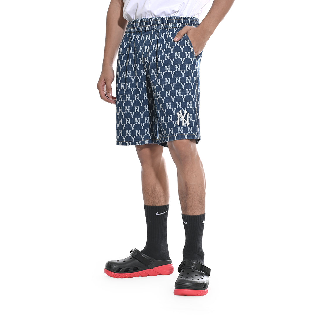 M7B Classic Monogram Denim Shorts