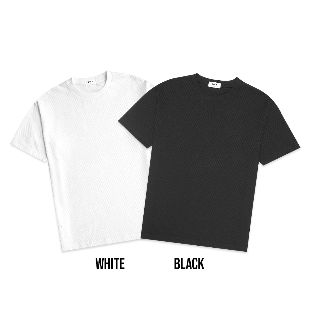 FOLX Textured Geometric T-Shirt