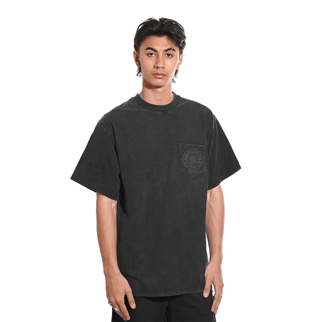 Chrome Hearts Silver Horseshoe Beads Washed T-Shirt