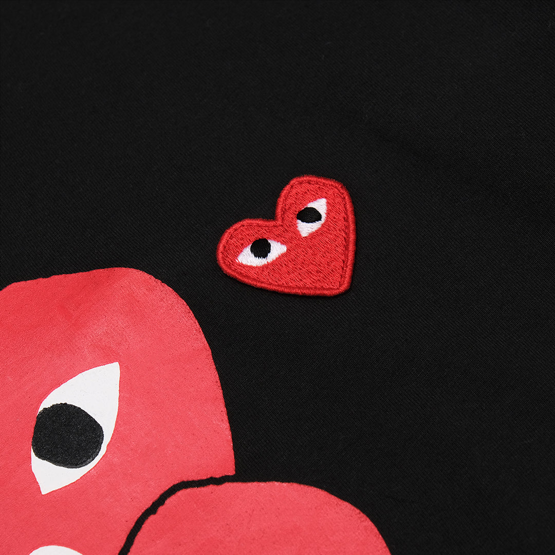 CDG Play Vertical Emoji Hearts T-Shirt