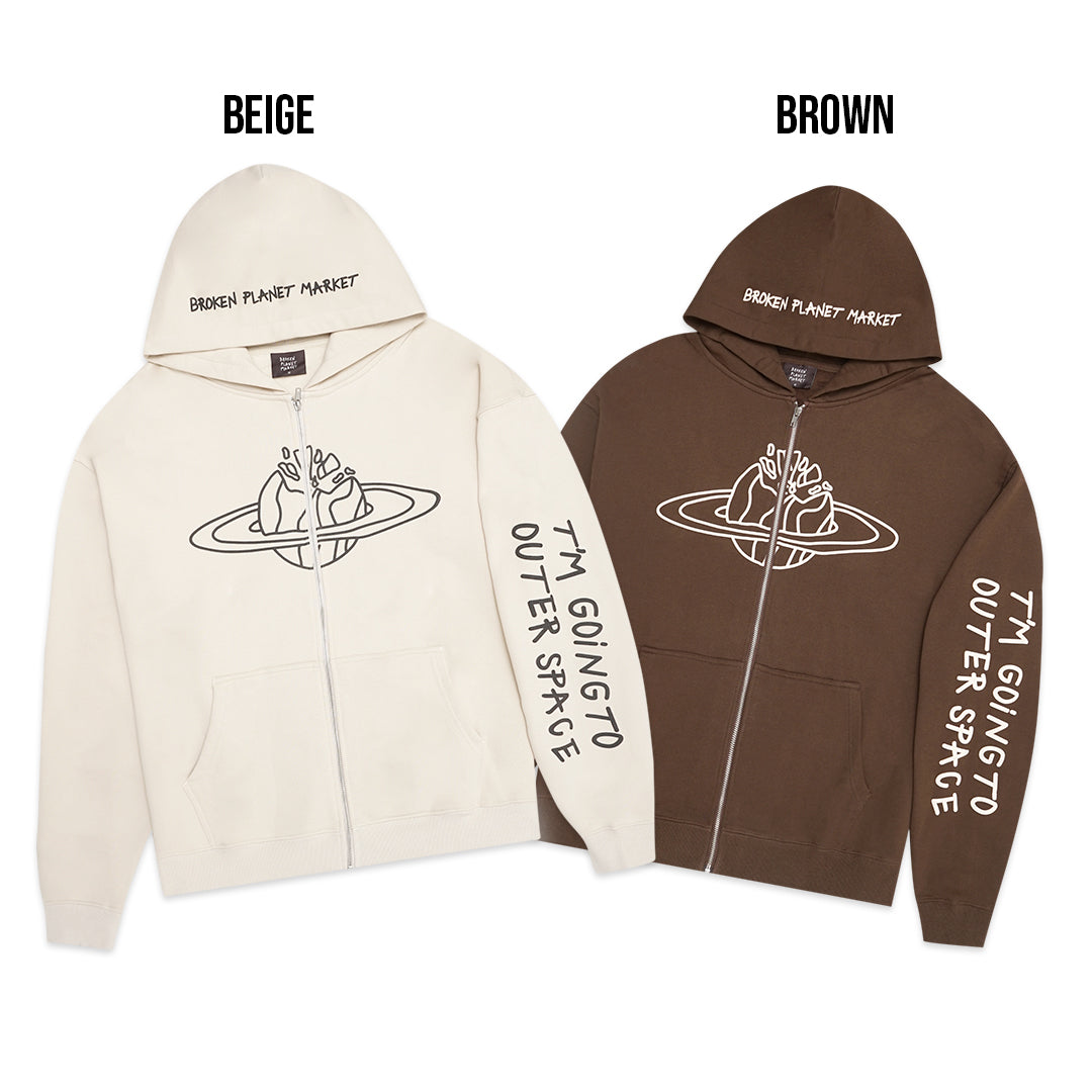Broken Planet Market Outer Space Zip-Up Hoodie