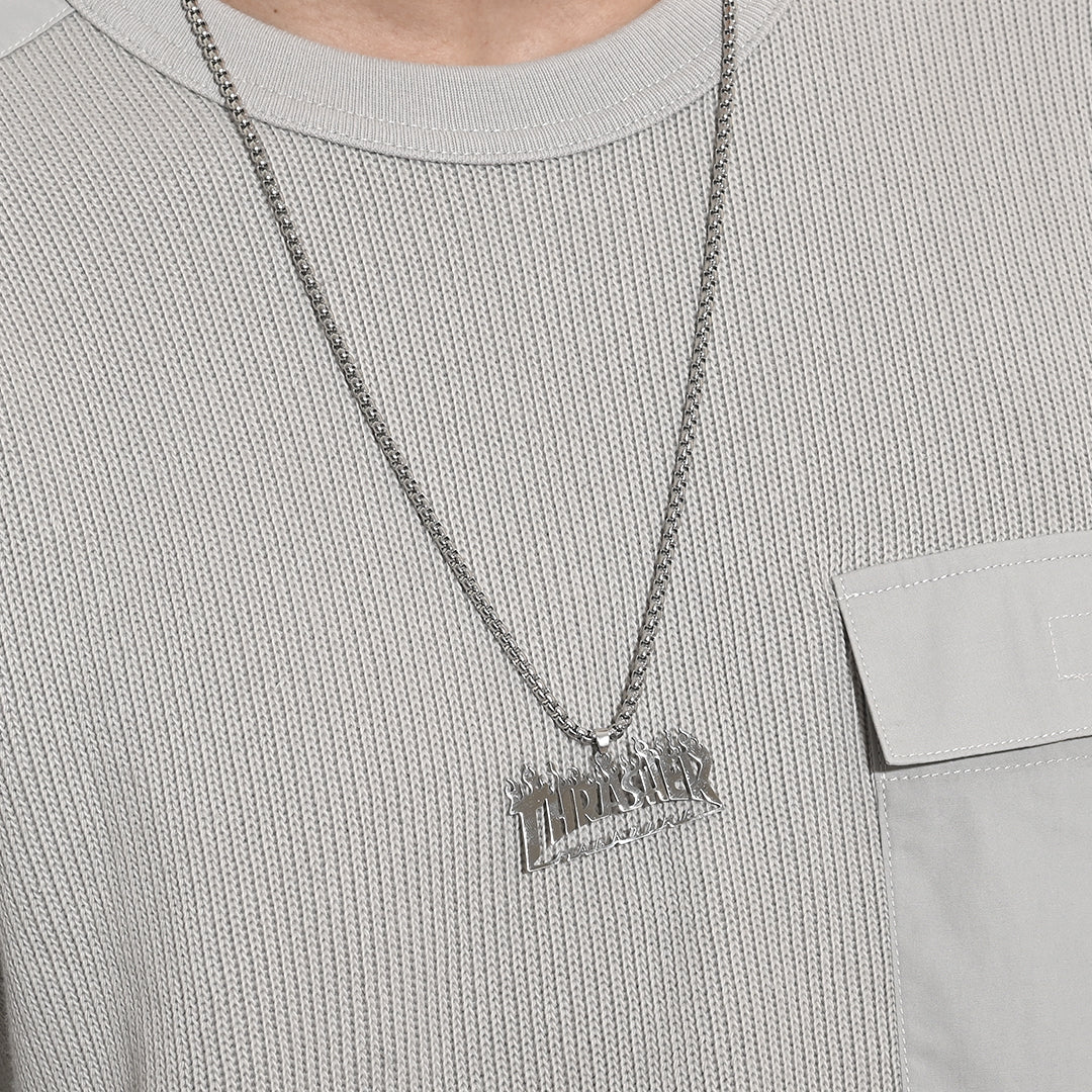 TSR Stainless Steel Logo Necklace