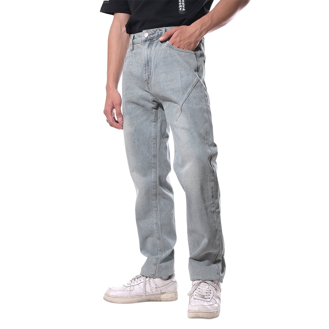 Represent Baggy Front Stitch Denim Jeans