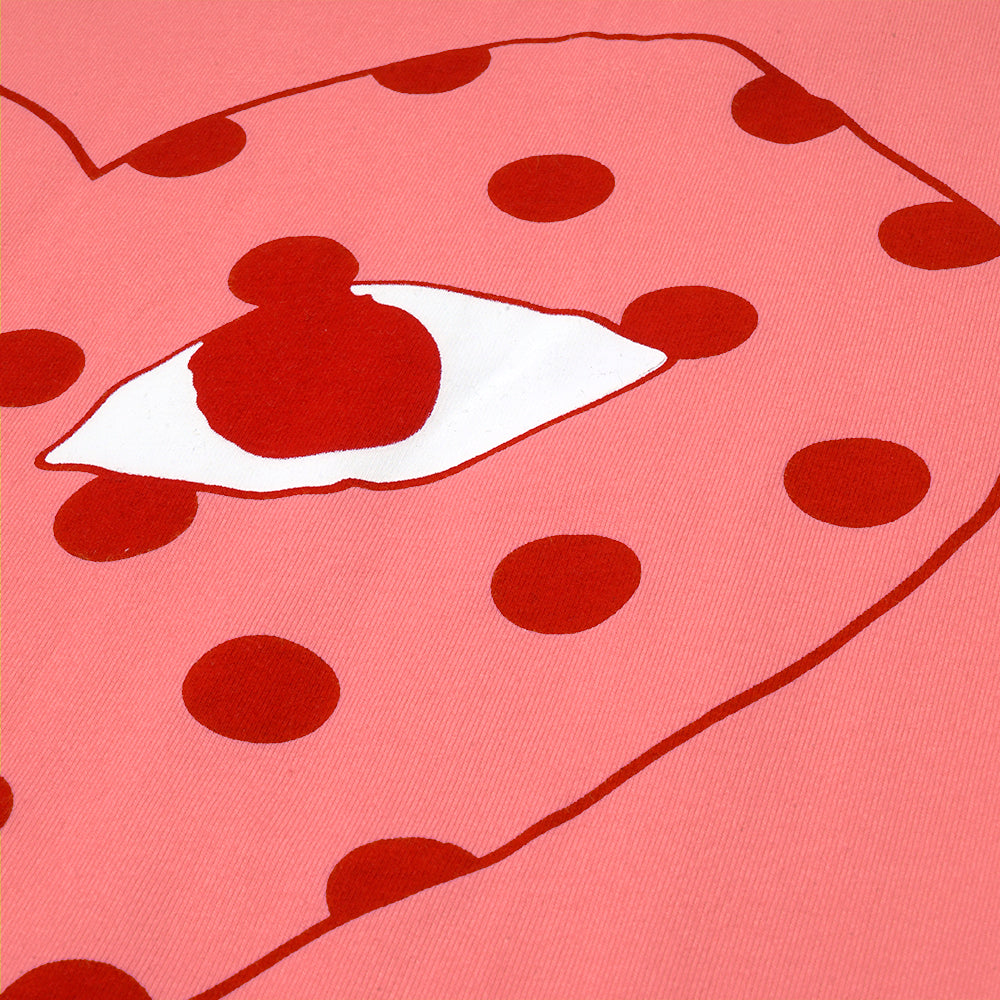CDG Play Red Heart Polkadot T-Shirt Pink