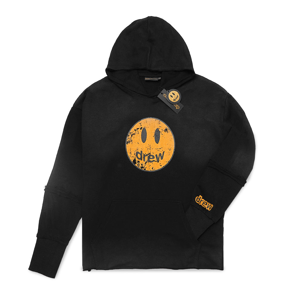 Drew House Faded Mascot Deconstructed Hoodie Black – SANGKIL