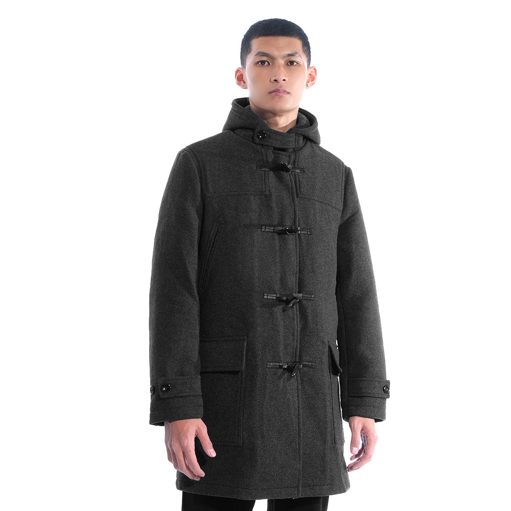 Mango Recycled Wool Coat Jacket Dark Grey