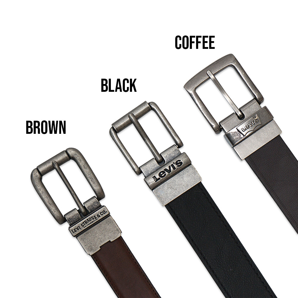 LVS Metal Pin Buckle Leather Belt