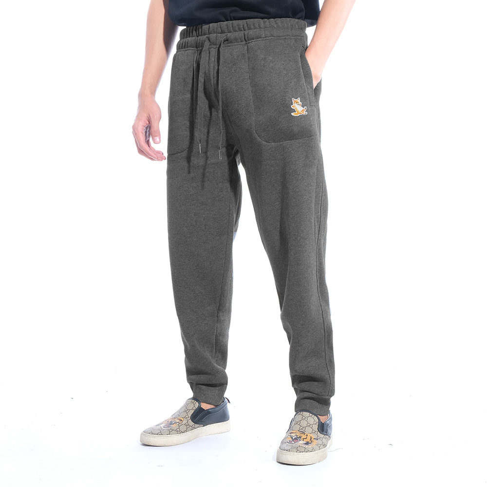 MKS Chillax Fox Patch Jogger Pants Dark Grey