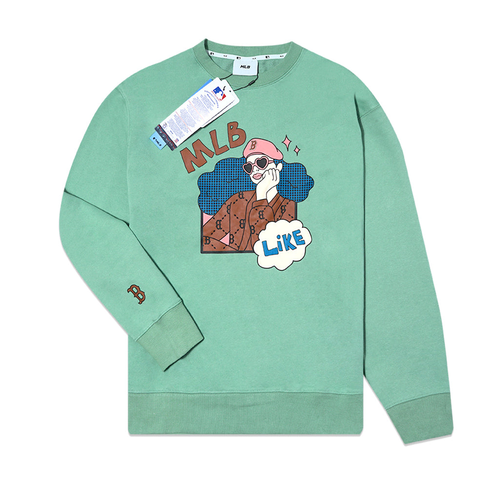 M7B Cartoon Overfit Sweatshirt Green