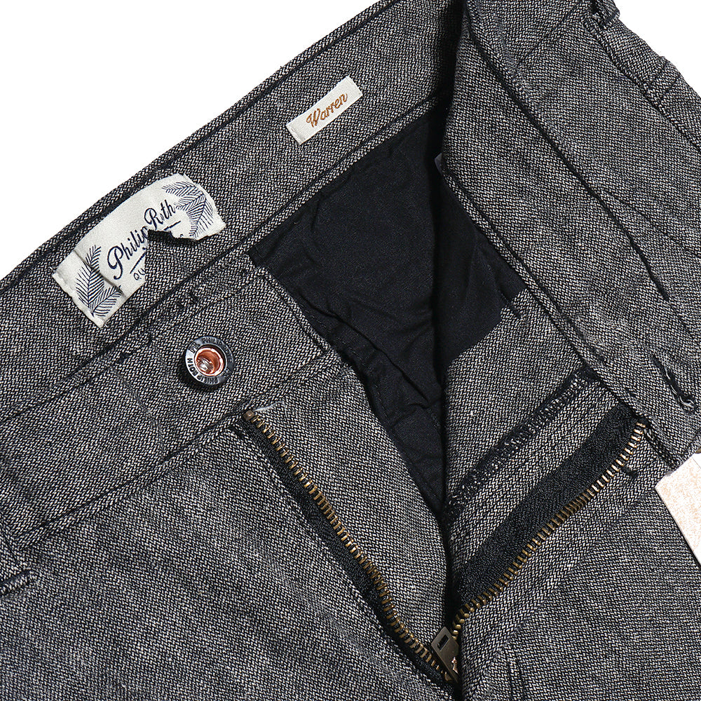 Philip Roth Linen Shorts Dark Grey