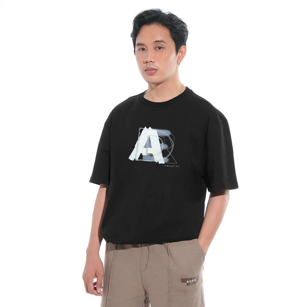 Ader Error AE Spray Logo T-Shirt Black