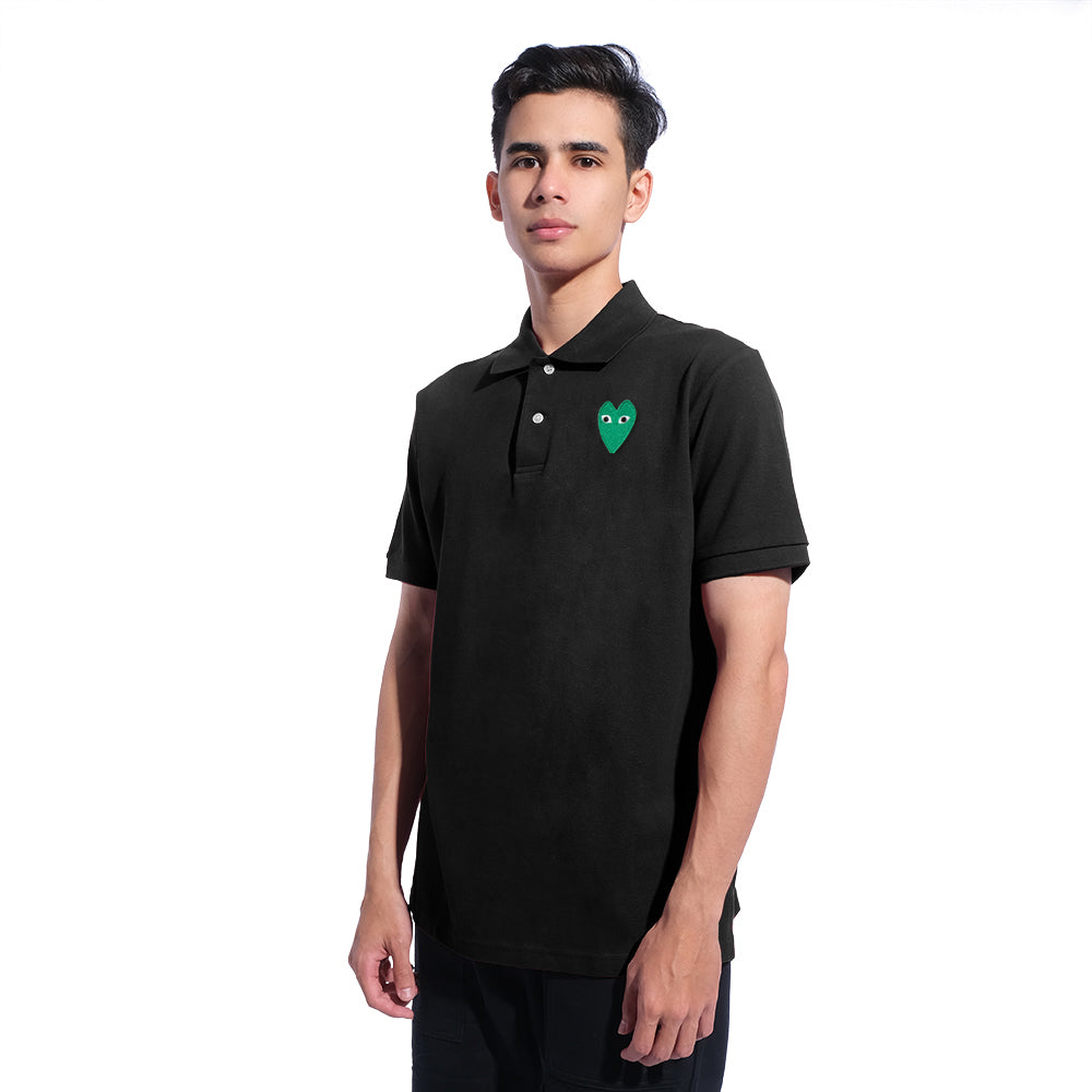CDG Play Green Heart Polo Shirt