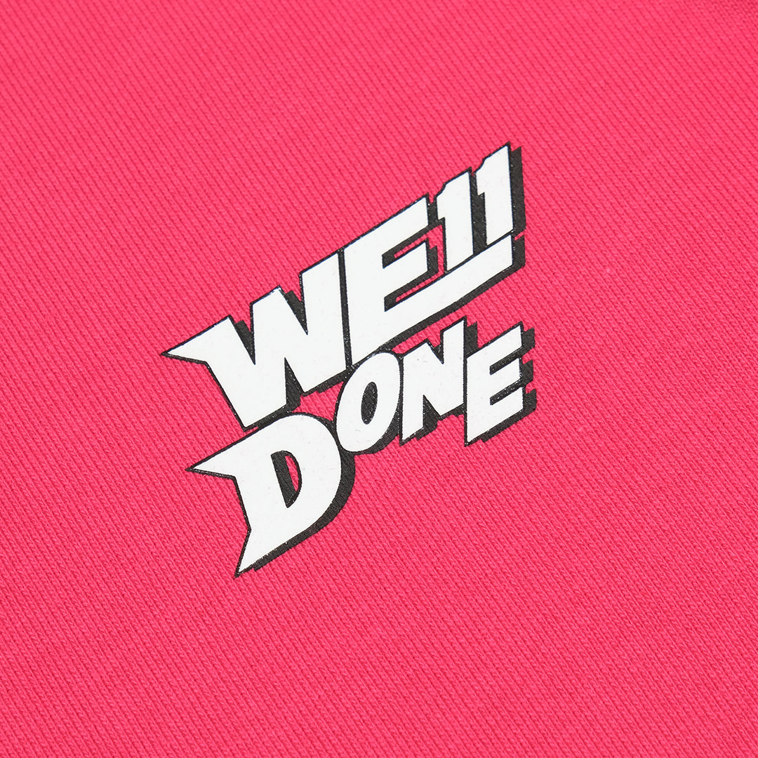 We11done Chest White Text Sweatshirt