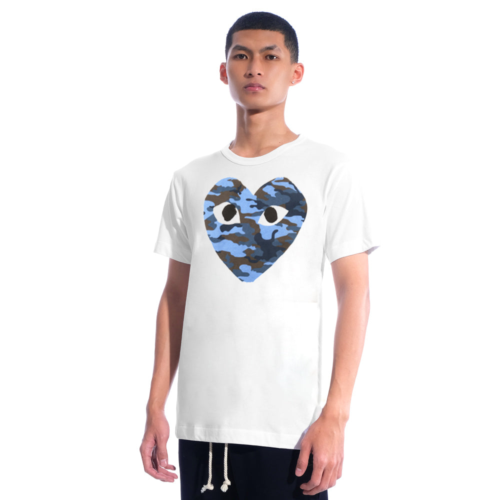 CDG Play Big Camo Heart T-Shirt
