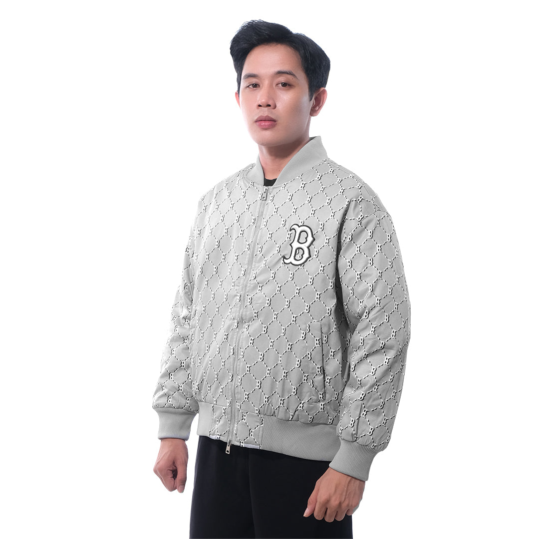 M7B Diamond Monogram Padded Bomber Jacket