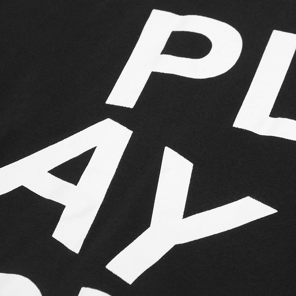 CDG Play Vertical Play Text T-Shirt