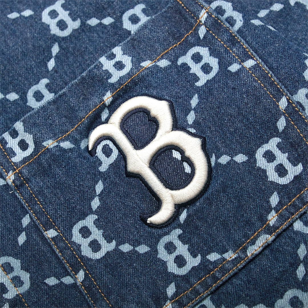 M7B Monogram Denim Long Sleeve Shirt