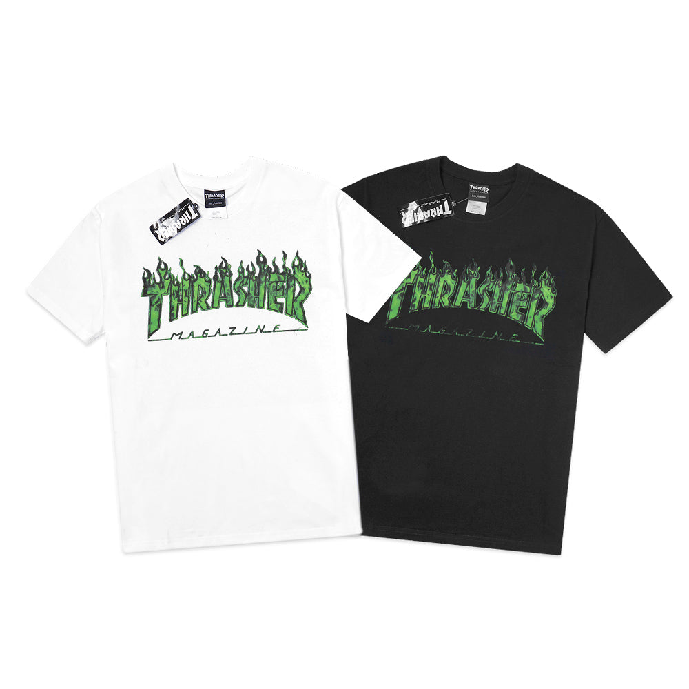 TSR Green Flame Print T-Shirt