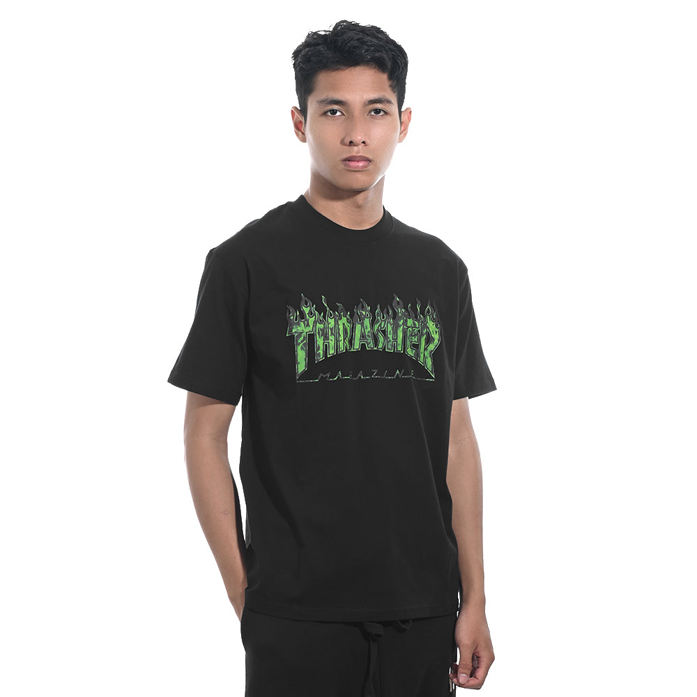 TSR Green Flame Print T-Shirt