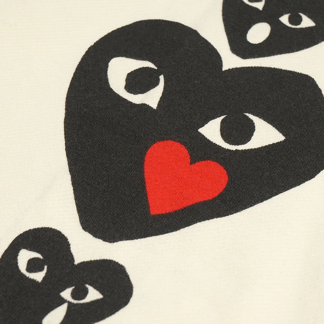 CDG Play Vertical Holiday Emoji Zip-Up Hoodie
