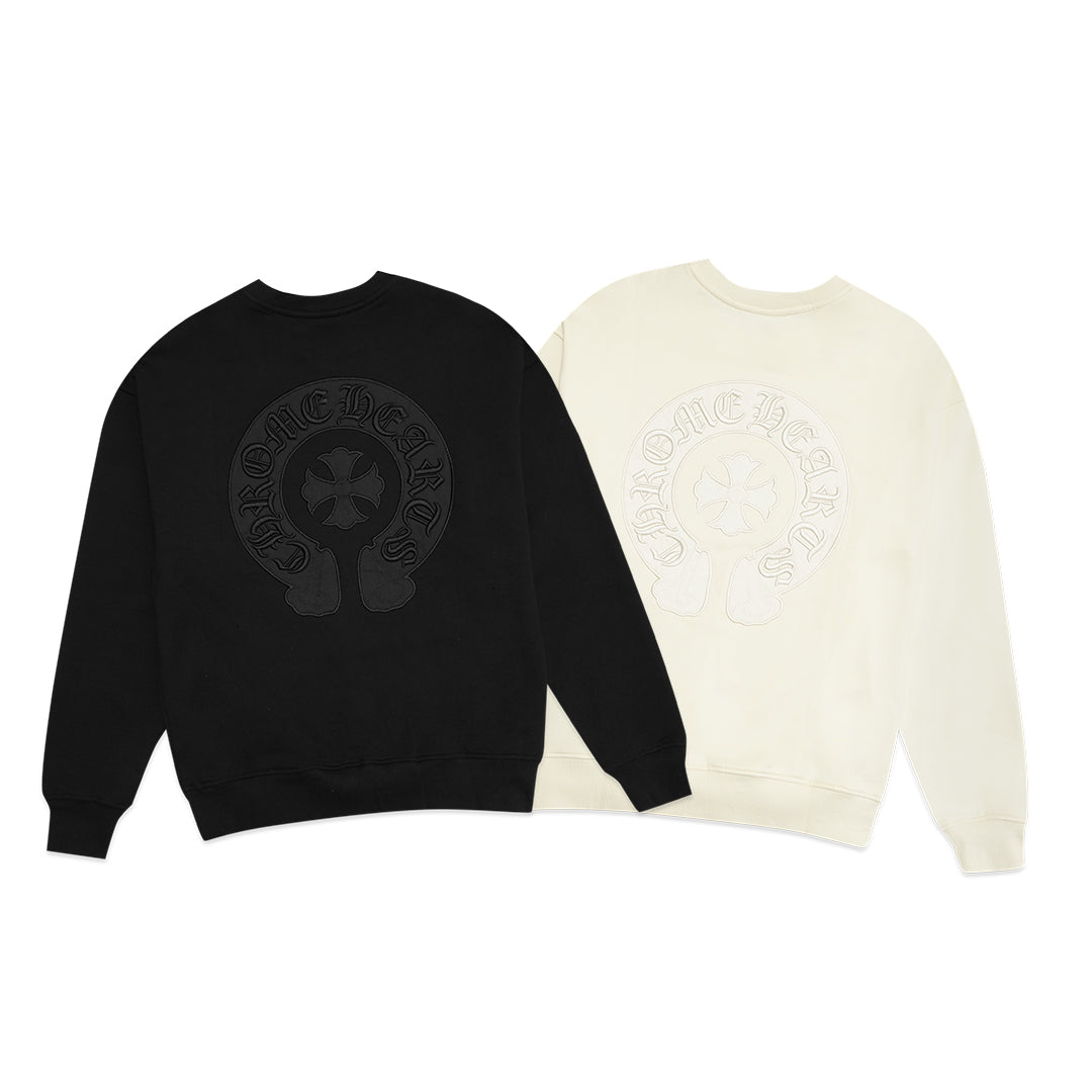 Chrome Hearts Tonal Horseshoe Embroidery Sweatshirt