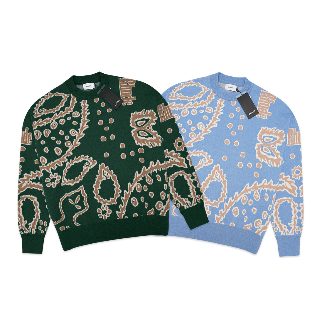 Rhude Intarsia Knit Crewneck Sweater