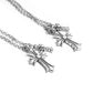 CHR Double Crosses Pendant Necklace