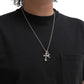 CHR Double Crosses Pendant Necklace